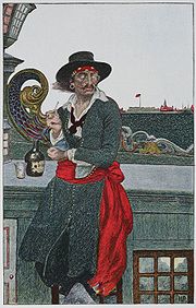 The pirate Captain Kidd and his ship, the Adventure Galley in a painting by Howard Pyle Kidd and his ship, he Adventure Galley in a painting by Howard Pyle